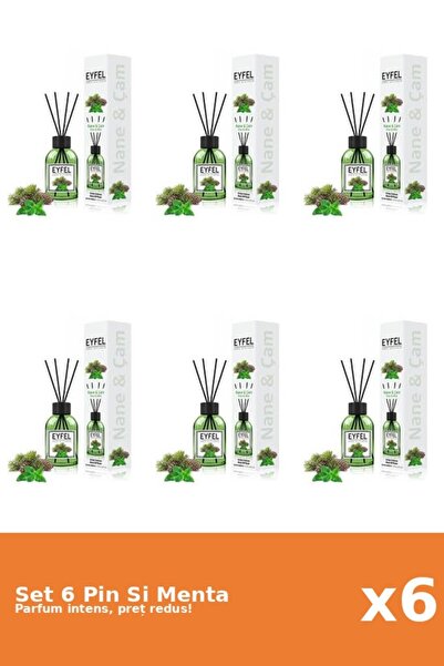 Eyfel Set 6 Odorizant Pin Si Menta, 120 ml