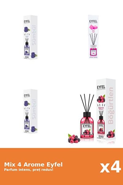 Eyfel Set 4 Mix Eyfel: 1x Bubble Gum, 1x Fructe De Padure, 2x Zambile