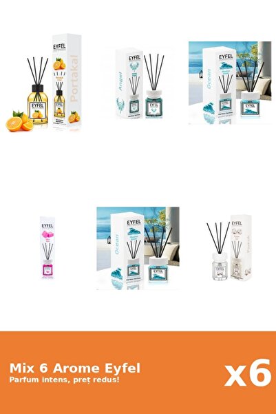 Eyfel Set 6 Mix Eyfel: 1x Angel, 1x Bubble Gum, 1x Bumbac, 2x Ocean, 1x Porto...