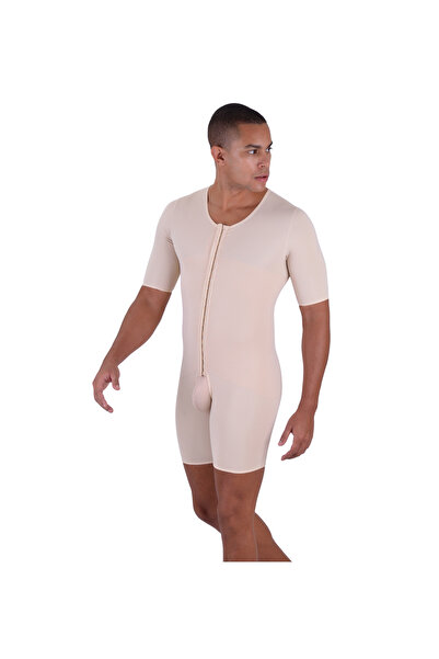 ORTHOSUN Men's Post-Liposuction Agragled Sleeved Over-Knee Recovery Support C...