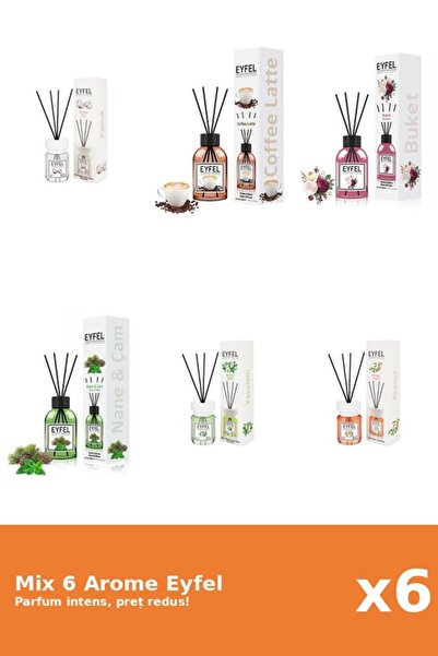 Eyfel Set 6 Mix Eyfel: 1x Acacia, 1x Bouquet, 1x Bumbac, 1x Cafea, 1x Iasomie...