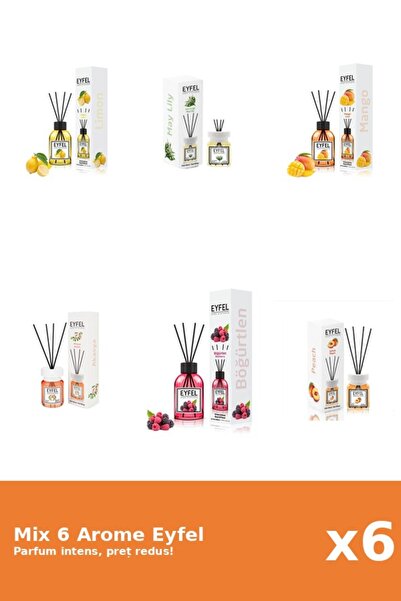 Eyfel Set 6 Mix Eyfel: 1x Acacia, 1x Fructe De Padure, 1x Lacramioare, 1x Lam...