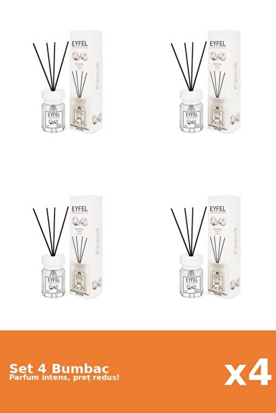 Eyfel Set 4 Odorizant Bumbac, 120 ml