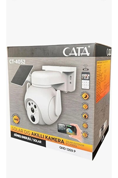 Cata Akilli Kamera Dış Mekan Solar Akilli Gece Görüş IP65 Su Toz Geçirmez