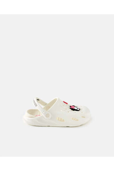 REDTAG Seniro Gilrs White Minnie Mouse Clogs