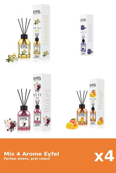 Eyfel Set 4 Mix Eyfel: 1x Bouquet, 1x Mana Maicii Domnului, 1x Mango, 1x Zambile