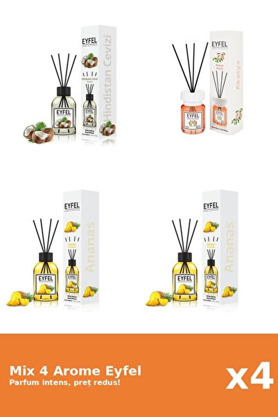 Eyfel Set 4 Mix Eyfel: 1x Acacia, 2x Ananas, 1x Nuca De Cocos