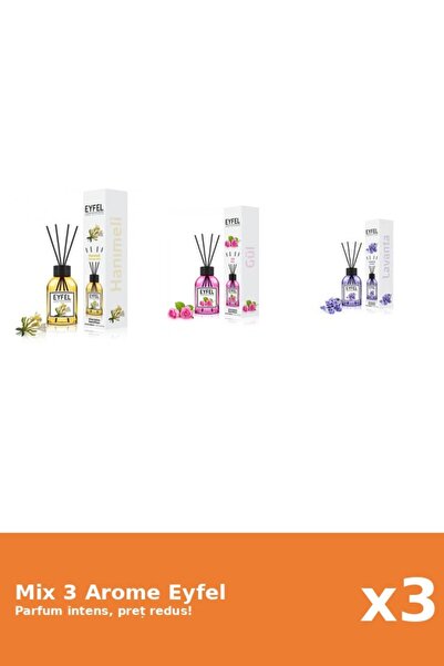 Eyfel Set 3 Mix Eyfel: 1x Lavanda, 1x Mana Maicii Domnului, 1x Trandafir