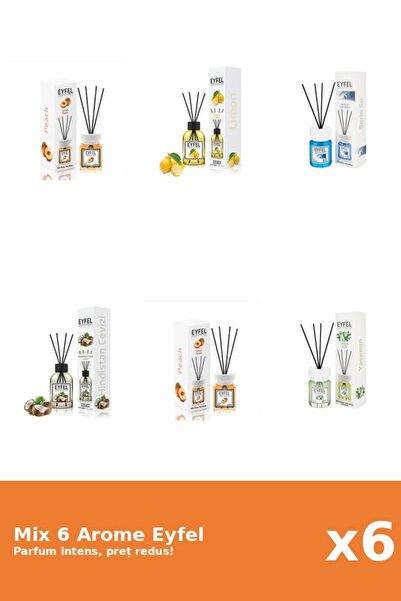 Eyfel Set 6 Mix Eyfel: 1x Cool Water, 1x Iasomie, 1x Lamaie, 1x Nuca De Cocos...