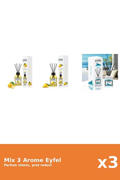 Eyfel Set 3 Mix Eyfel: 1x Ananas, 1x Lamaie, 1x Ocean