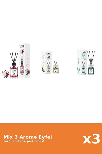 Eyfel Set 3 Mix Eyfel: 1x Angel, 1x Bouquet, 1x Lacramioare