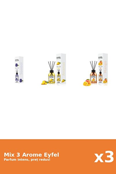 Eyfel Set 3 Mix Eyfel: 1x Ananas, 1x Mango, 1x Zambile