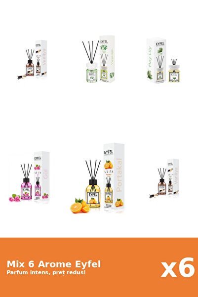 Eyfel Set 6 Mix Eyfel: 1x Iasomie, 1x Lacramioare, 1x Portocala, 1x Trandafir...