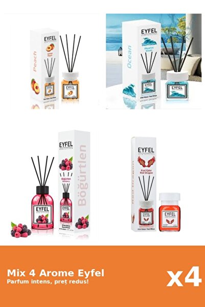 Eyfel Set 4 Mix Eyfel: 1x Fructe De Padure, 1x Ocean, 1x Piersica, 1x Red Dragon