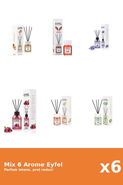 Eyfel Set 6 Mix Eyfel: 1x Acacia, 1x Fructe De Padure, 1x Iasomie, 1x Lavanda...