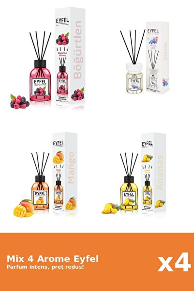 Eyfel Set 4 Mix Eyfel: 1x Ananas, 1x Fructe De Padure, 1x Mango, 1x Orhidee