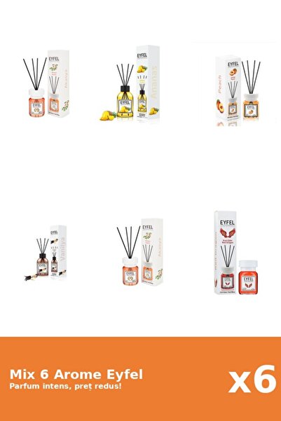 Eyfel Set 6 Mix Eyfel: 2x Acacia, 1x Ananas, 1x Piersica, 1x Red Dragon, 1x V...