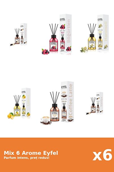 Eyfel Set 6 Mix Eyfel: 1x Cafea, 1x Fructe De Padure, 1x Lamaie, 1x Mana Maic...