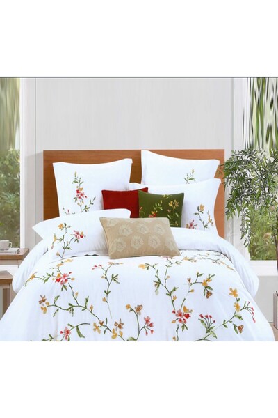 Oceana Oceana brand duvet - white, embroidered with multiple colors, 100% cot...