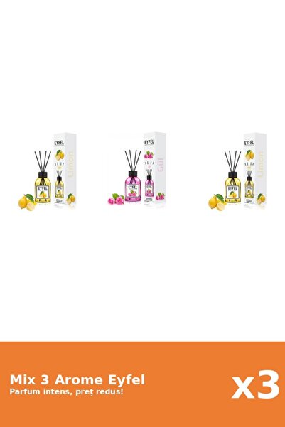 Eyfel Set 3 Mix Eyfel: 2x Lemon, 1x Rose