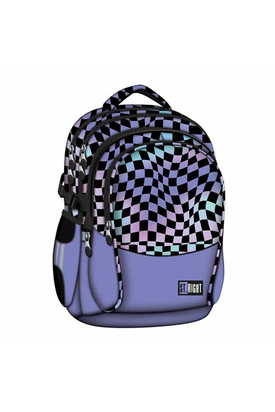 MAJEWSKI Ghiozdan școlar ST Right, tablă de șah ondulată, 4 compartimente, 43...