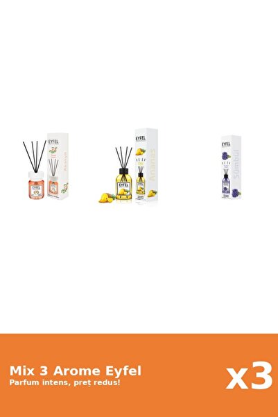 Eyfel Set 3 Mix Eyfel: 1x Acacia, 1x Ananas, 1x Zambile