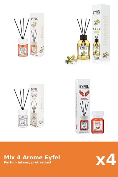 Eyfel Set 4 Mix Eyfel: 1x Acacia, 1x Bumbac, 1x Mana Maicii Domnului, 1x Red ...