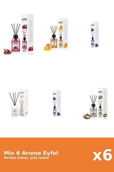Eyfel Set 6 Mix Eyfel: 1x Bumbac, 1x Fructe De Padure, 1x Mango, 1x Nuca De C...