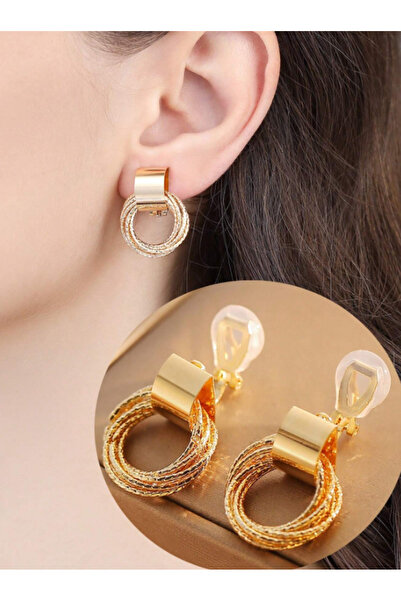 Inovius Cercei cu Clips, Aurii - 33830