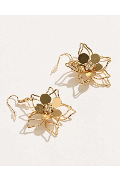 REDTAG أقراط نسائية مزينة بالذهب