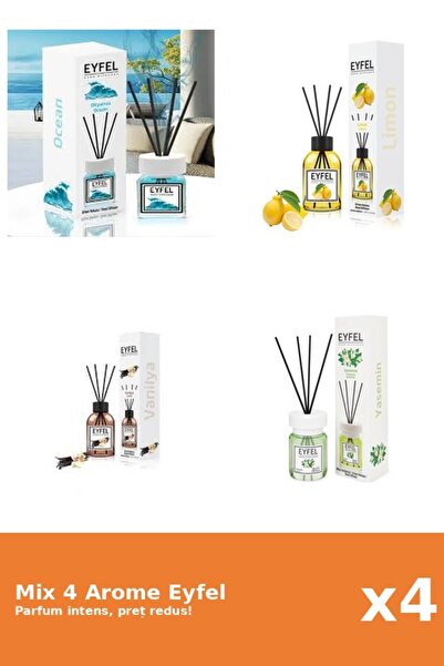 Eyfel Set 4 Mix Eyfel: 1x Iasomie, 1x Lamaie, 1x Ocean, 1x Vanilie