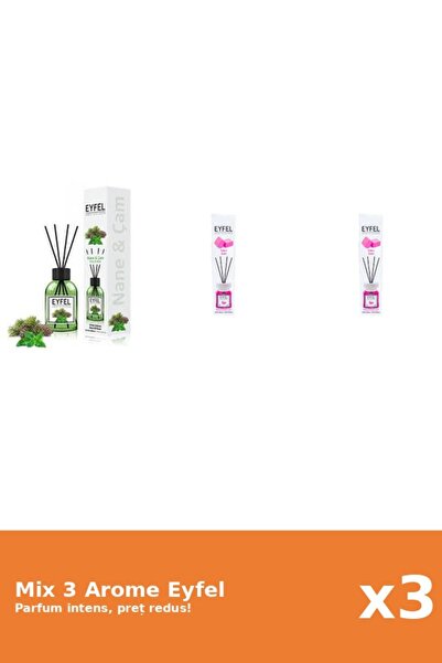 Eyfel Set 3 Mix Eyfel: 2x Bubble Gum, 1x Pin Si Menta