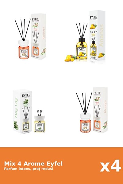 Eyfel Set 4 Mix Eyfel: 2x Acacia, 1x Ananas, 1x Lacramioare