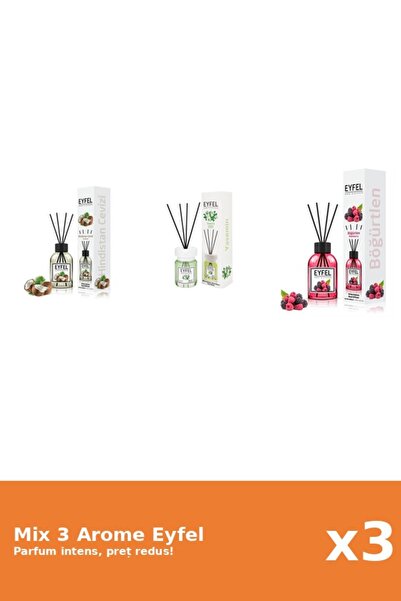 Eyfel Set 3 Mix Eyfel: 1x Fructe De Padure, 1x Iasomie, 1x Nuca De Cocos