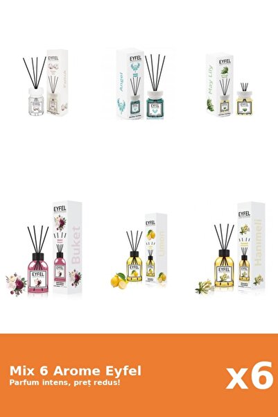 Eyfel Set 6 Mix Eyfel: 1x Angel, 1x Bouquet, 1x Bumbac, 1x Lacramioare, 1x La...
