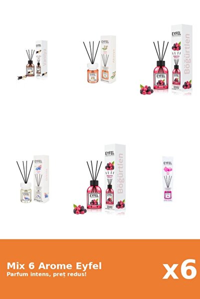 Eyfel Set 6 Mix Eyfel: 1x Acacia, 1x Bubble Gum, 2x Fructe De Padure, 1x Orhi...