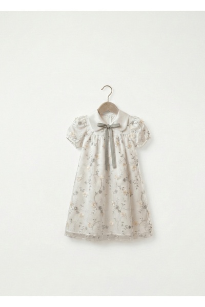 alqarat "Summer Garden" Floral Embroidered Dress with Bow Detail