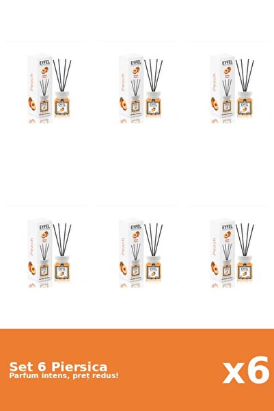 Eyfel Set 6 Odorizant Piersica, 120 ml