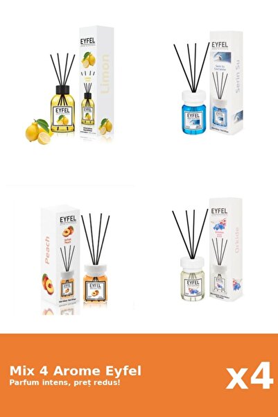 Eyfel Set 4 Mix Eyfel: 1x Cool Water, 1x Lamaie, 1x Orhidee, 1x Piersica