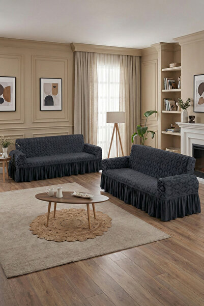 kutlale Jacquard 3+3 Ottoman Pattern Sofa, Couch, Sofa Bed Cover, with Skirt,...