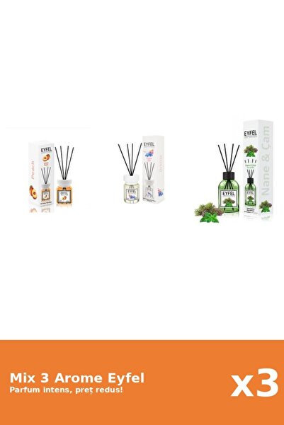 Eyfel Set 3 Mix Eyfel: 1x Orhidee, 1x Piersica, 1x Pin Si Menta