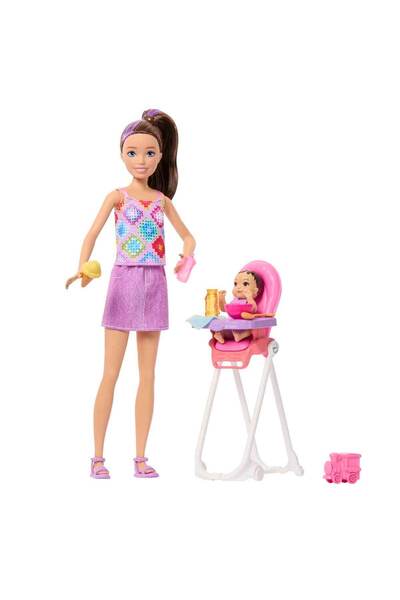 Barbie Bebek Bakıcısı Skipper Mama Sandalyeli Oyun Seti JJB44