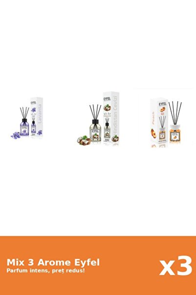 Eyfel Set 3 Mix Eyfel: 1x Lavanda, 1x Nuca De Cocos, 1x Piersica