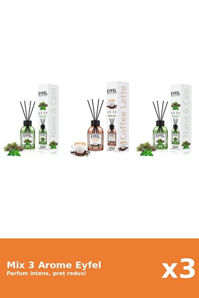 Eyfel Set 3 Mix Eyfel: 1x Cafea, 2x Pin Si Menta
