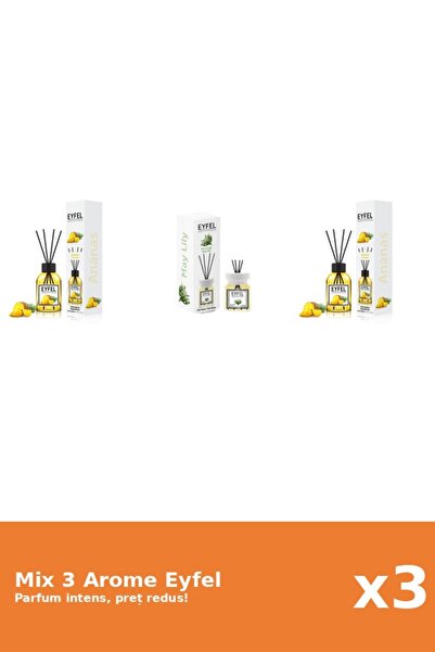 Eyfel Set 3 Mix Eyfel: 2x Ananas, 1x Lacramioare