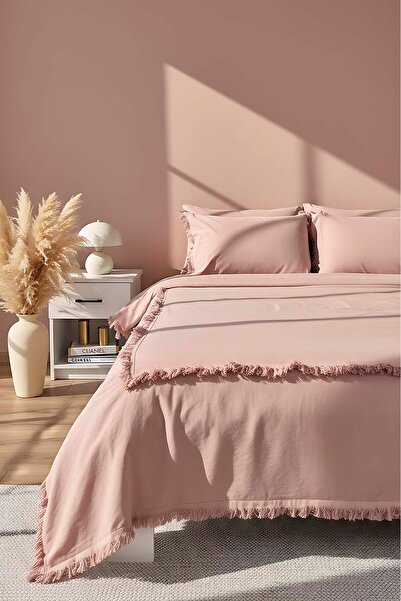 Rivaİstanbul Maddox Dark Ballet Double 100% Cotton Duvet Cover Set - 6 Piece ...