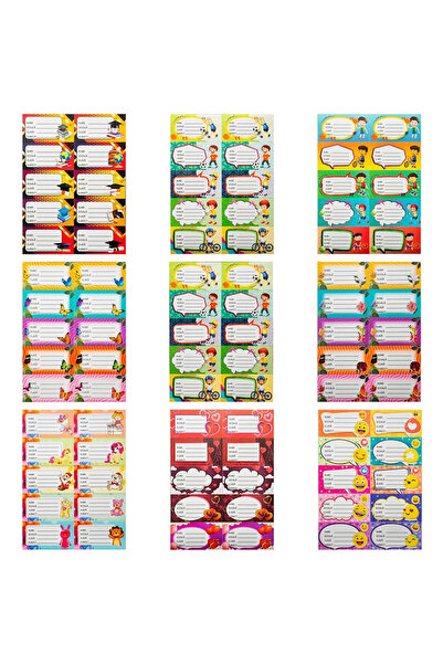 Robentoys Etichete școlare cu desene 20 de coli/set