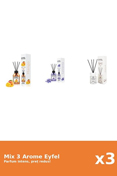 Eyfel Set 3 Mix Eyfel: 1x Bumbac, 1x Lavanda, 1x Mango