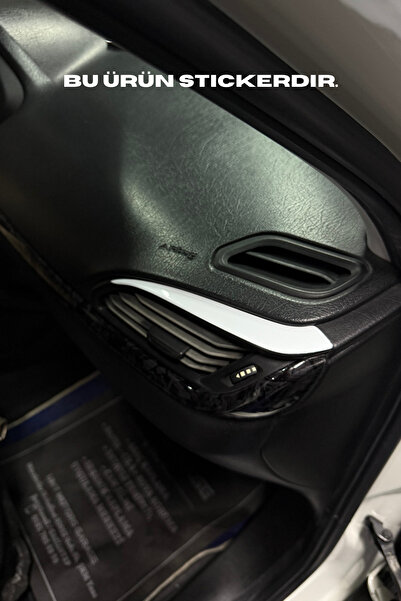 Banxtre Fiat Egea Klima Menfez Üstü Beyaz Sticker (Sağ ve Sol)