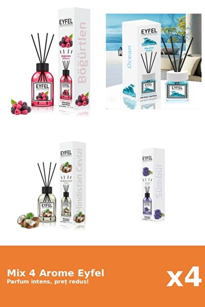 Eyfel Set 4 Mix Eyfel: 1x Fructe De Padure, 1x Nuca De Cocos, 1x Ocean, 1x Za...